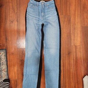 Pacsun Two-tone Colorblock black and blue boyfriend wide leg jean denim pants